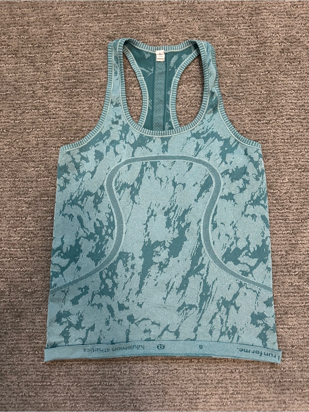 lululemon athletica Teal Marbled Racerback Tank